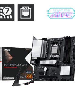 MSI PRO B850M-A WIFI, AM5, 4x DDR5 256GB, 1x HDMI, 1x PCI-E x16 slot, 3x M.2,4x USB2.0, 3x USB C, Wi-Fi 7