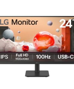 LG 24' IPS Full HD Monitor, 1920x1080, 3-side borderless design, 100â€¯Hz, USBâ€‘C (65W PD), Reader Mode and Flicker Safe, tilt adjustable