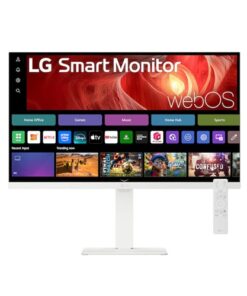 LG 27' 4K UHD IPS Smart Monitor with webOS, USB-C (65W PD), AirPlay 2, Bluetooth, DCI-P3 90%, Magic Remote support, and full ergonomic stand