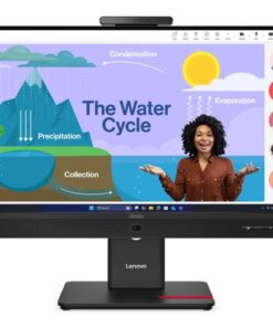 LENOVO ThinkVision T24D-4V 23.8'24' FHD IPS Monitor 1920x1080 16 9 Height Adjustable Tilt Swivel Pivot DP HDMI USB-C hub LAN Hub Webcam Speaker