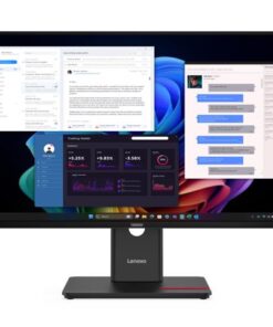 LENOVO ThinkVision T27UD-40 27' UHD USB-C Dock Monitor 4K 3840x2160 16 9 Height Adjustable Tilt Swivel Pivot 100W PD 3xUSB3.2 Hub LAN DP HDMI VESA 3yr
