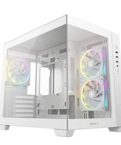 DeepCool CG330 3F WH M-ATX, Support BTF back-plug motherboard, USB3.0 x1,USB2.0 x2,Audio x1,Pre-installed with 3 PWM ARGB fans
