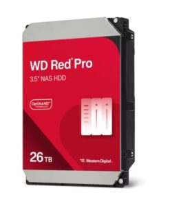 Western Digital WDRed Pro NAS Hard Drive - 26TB 3.5' 272MB /s 7200 RPM 512MB SATA HD 5yrs warranty