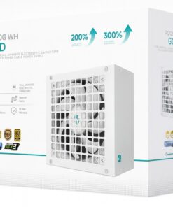 DeepCool PQ1200G WH 1200W Gamer Storm 80+ Gold /Cybenetics Fully Modular ATX Power Supply 120mm Fan, Japanese Capacitors, DC to DC, ATX12V V3.1,