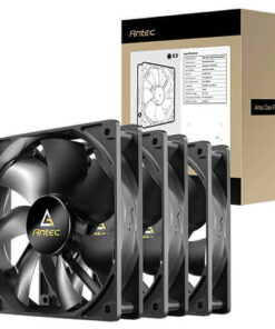 Antec N12 3PK 120mm DC fans, hydraulic bearing, 1200RPM, 42.58CFM, 1.11mmHâ‚‚O, 22.3dB, 30k h life, 3-pin, 12V, â‰¤0.24A, 1-yr warranty