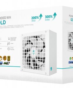 DeepCool PQ1000G WH 1000W Gamer Storm 80+ Gold /Cybenetics Fully Modular ATX Power Supply 120mm Fan, Japanese Capacitors, DC to DC, ATX12V V3.1,