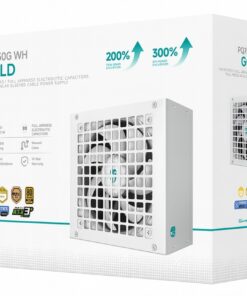 DeepCool PQ750G WH 750W Gamer Storm 80+ Gold /Cybenetics Fully Modular ATX Power Supply 120mm Fan, Japanese Capacitors, DC to DC, ATX12V V3.1