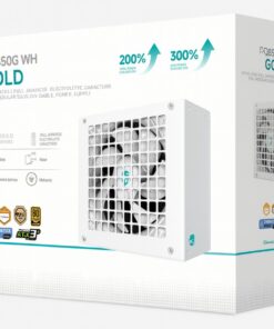 DeepCool PQ850G WH 850W Gamer Storm 80+ Gold /Cybenetics Fully Modular ATX Power Supply 120mm Fan, Japanese Capacitors, DC to DC, ATX12V V3.1,