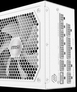 MSI MAG A1000GL PCIE5 ATX Power Supply Uni - White, 1000W, 80+ Gold, Fully Modular, PCIe5 600W, 135mm FDB Fan, Active PFC, 100-240V, 10yr wty, OCP /UVP
