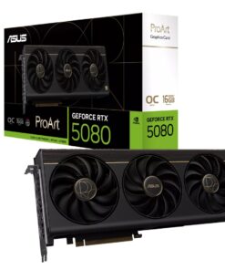 ASUS nVidia GeForce PROART-RTX5080-O16G RTX5080 16GB GDDR7 OC Edition 2700 MHz Boost Clock 30 Gbps 256-bit Digital Max Resolution 7680 x 4320