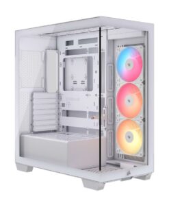 Corsair 3500X RS-R ARGB Mid-Tower PC Case - White, ARGB, ATX /E-ATX, Tempered Glass, 425mm GPU, 170mm CPU, 360mm radiator, USB-C, 2yr wty