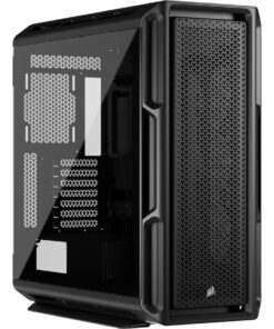Corsair 5000T Mid-Tower High-Performance PC Case - Black, ATX, 450mm GPU, 250mm PSU, 170mm CPU cooler, 360mm rad, 1x USB-C 3.2 Gen2