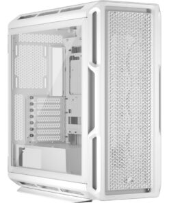 Corsair 5000T Mid-Tower High-Performance PC Case - White, ATX, 450mm GPU, 250mm PSU, 170mm CPU cooler, 360mm rad, 1x USB-C 3.2 Gen 2