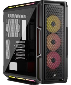 Corsair iCUE LINK 5000T LX RGB Mid-Tower High-Performance PC Case - Black, ATX, 450mm GPU, 170mm CPUcooler, 360mm rad, 3x LX120 RGB, 1x USB-C 3.2 Gen2