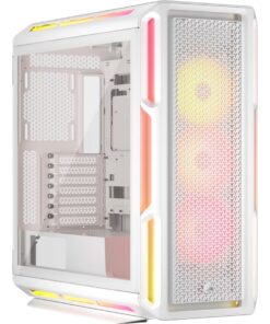Corsair iCUE LINK 5000T LX RGB Mid-Tower High-Performance PC Case - White, ATX, 450mm GPU, 170mm CPUcooler, 360mm rad, 3x LX120 RGB, 1x USB-C 3.2 Gen2