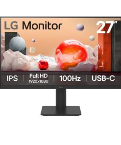 LG 27' IPS Full HD monitor with USB-C, 1920x1080, 100Hz, 5ms, 65W PD, IPS, 3-side borderless, tilt /height stand