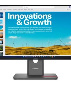 Lenovo ThinkVision P24qd-40 23.8' 24' 24' QHD IPS Monitor 2K 2560x1440 16 9 Height Adjustable Tilt Swivel Pivot HDMI DP1.4 DP 4xUSB3.2 Hub Etherne 3yr
