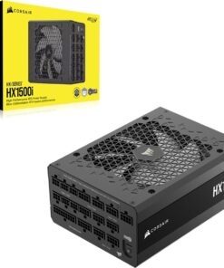 Corsair HX1500i Fully Modular Ultra-Low Noise Platinum ATX 1200 Watt PC Power Supply (AU), ATX12V 3.1, 6x PATA, 2x EPS, 8x SATA, 5x PCIe, Type4 Cable