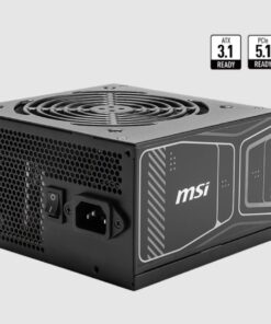 MSI MAG A850GN PCIE5 850W Up to 90% (80 Plus Gold) ATX Power Supply Unit, PFC, 100~240 VAC, 850W, 47-63Hz, PCI-E, SATA(LS)