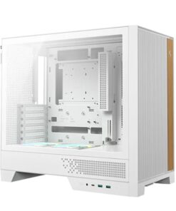 DeepCool CL600 WH High Airflow Compact ATX Case, Two Preâ€‘Installed Fans,Tempered Glass Side Panel, Clean Cable Management