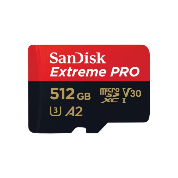 SanDisk Extreme® PRO microSDXC™ UHS-I CARD 512GB Write speeds of up to 140MB /S Great for capturing 4K UHD video Lifetime Limited Warranty