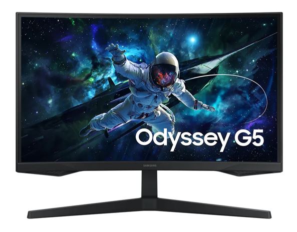 Samsung Odyssey G55C 32' QHD Curved Gaming Monitor 2560 x 144 165Hz16 9 1000R 1ms VA AMD FreeSync HDR10 DisplayPort HDMI Tilt VESA Headphone 3YR WTY