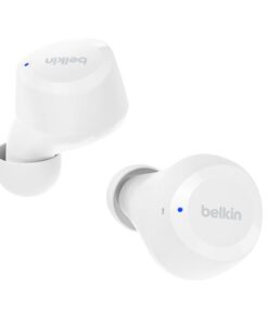 Belkin SoundForm Bolt 2 Wireless Earbuds - White (AUC009fqWHV2), 28 Hours, LightWeight, Multipoint Technology, IPX4 rated, 2 Years Warranty