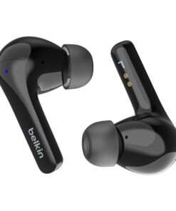 Belkin SoundForm Motion 2 True Wireless Earbuds - Black(AUC010fqBKV2), 33 Hours, Fast Charge, IPX5-Rated, Builit-in EQ presets, 2 Years Warranty