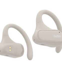 Belkin SoundForm ClearFit New Open-Ear Wireless Earbuds - White (AUC013btSA), Fast Charge, IPX5-Rated, Multipoint Technology, 26 hr, 2 Years Warranty