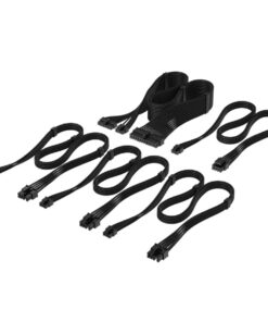 For Corsair PSU - Elite Premium Individually Sleeved Type-4 PSU Cables Starter Kit - Black