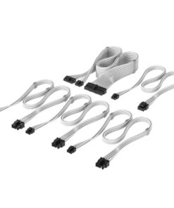 For Corsair PSU - Elite Premium Individually Sleeved Type-4 PSU Cables Starter Kit - White