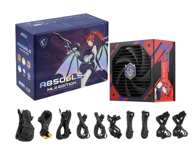 MSI MAG A850GLS MLG EDITION, Gold Fully Modular Silent Power Supply MLG Edition