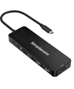 Simplecom CHT811 11-in-1 USB-C 4K Triple Display MST Docking Station with Dual HDMI DP