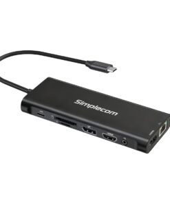 Simplecom CHT814 14-in-1 USB-C 4K Triple Display MST Docking Station with Dual HDMI DP