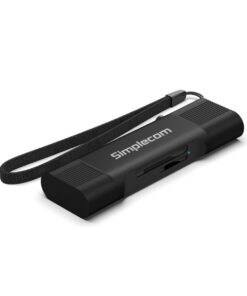 Simplecom CR402B SuperSpeed USB-C and USB-A Dual Slot Card Reader for SD MicroSD USB 3.2 Gen 1