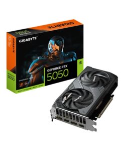 Gigabyte GeForce RTXâ„¢ 5050 WINDFORCE OC 8G, 20 Gbps, GDDR6, 128 bit, PCI-E 5.0, DirectX 12 API, PSU 550W, 8 Pin*1, DisplayPort 2.1b *2, HDMI 2.1b *2