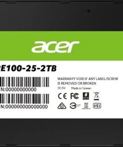 ACER RE100-2TB 2.5â€³ SATA lll SSD Writing Speed 503 MB /s Reading Speed 558 MB /s BL.9BWWA.110 -5 Year Warranty