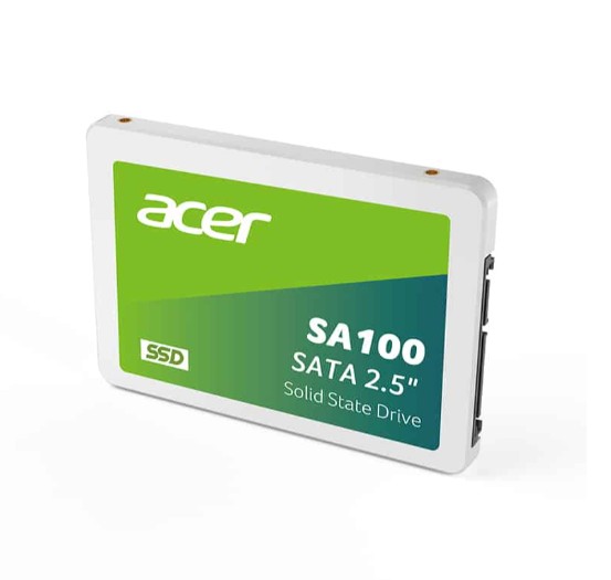 ACER SA100-480GB 2.5″ SATA lll SSD Writing Speed 493 MB /s Reading Speed 560 MB /s BL.9BWWA.103 - 3 Year Warranty