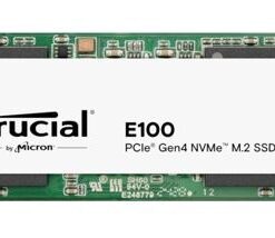 Crucial E100 2TB Gen4 NVMe SSD 5000 /4500 MB /s R /W 100TBW 350K /460K IOPS 1M hrs MTTF M.2 2280 PCIe4 3yrs ~Crucial P3 Plus