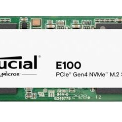 Crucial E100 480GB Gen4 NVMe SSD 4700 /2500 MB /s R /W 60TBW 350K /460K IOPS 1.5M hrs MTTF M.2 2280 PCIe4 3yrs <500GB ~Crucial P3