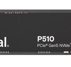 Crucial P510 2TB Gen5 2280 NVMe M.2 SSD 10,000  / 8,700 MB /s R /W 1200TBW 1.4M IOPS 1.5M hrs MTTF Full-Drive Encryption 5yrs