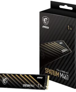MSI SPATIUM M461 PCIe 4.0 NVMe M.2 1TB Internal SSD PCIe Gen4 NVMe (SPATIUM M461 PCIe 4.0 NVMe M.2 1TB), 5 Year Warranty