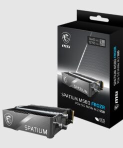 MSI SPATIUM M580 PCIe 5.0 NVMe M.2 FROZR 2TB, 4GB LPDDR4, Sequential Read up to 14600MB /s, Sequential Write up to 12700MB /s, 1400 TBW, 5 Year Warranty