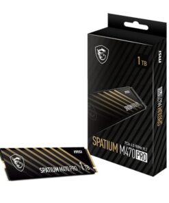 MSI SPATIUM M470 PRO PCIe 4.0 NVMe M.2 1TB SSD, Sequential Read up to 6000MB /s, Sequential Write up to 5000MB /s, 640 TBW, 5 Year Warranty FOR CC