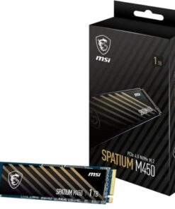 MSI SPATIUM M480 PRO PCIe 4.0 NVMe M.2 1TB SSD, 1GB DDR4, Sequential Read up to 7400MB /s, Sequential Write up to 6000MB /s, 700 TBW, 5 Year Warranty