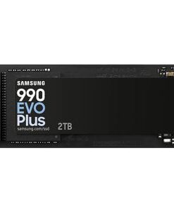 Samsung 990 EVO Plus 2TB PCIe Gen5 NVMe SSD 7250MB /s 6300MB /s R /W 1000K /1350K IOPS 1200TBW 1.5M hrs V-NAND TLC AES 256-bit Encryption 5yr wty