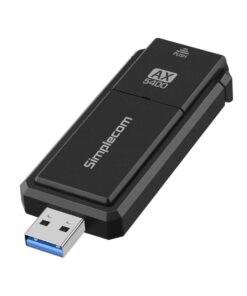 Simplecom NW812v2 AX5400 Tri-Band WiFi 6E USB Adapter, USB 3.2, AX5400, 2.4 /5 /6GHz, up to 2402Mbps, MU-MIMO, OFDMA, WPA3, foldable antenna
