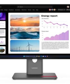 LENOVO ThinkVision P24Q-40 23.8' /24' QHD USB-C Docking Monitor 2K 2560x1440 16 9 IPS Height Adjustable Tilt Swivel Pivot DP HDMI USB-C Hub VESA