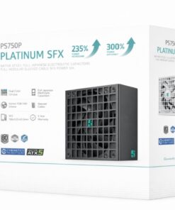 DeepCool PS750P 750W Gamer Storm SFX12V V4.1 and ATX12V V3.1M Full Japanese Electroyltic Capacitors, Cybenetics Platinum /PPLP 115V Platinum