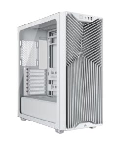 Corsair 3200D RS Mid-Tower PC Case - White, ATX mATX ITX, TG panel, 400mm GPU, 165mm CPU, 360mm rad, USB-C, 7 slots, 2x2.5 1x3.5, 2yr wty, steel TG